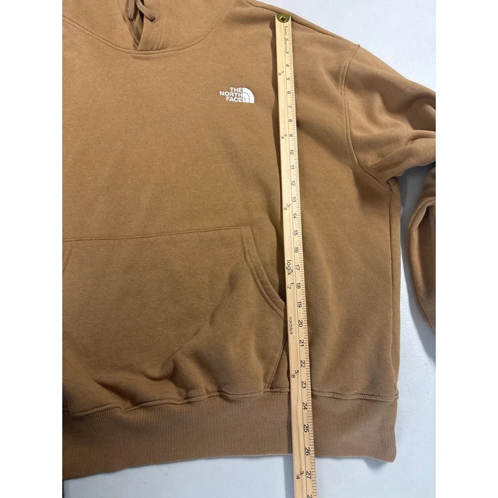 The North Face Men Size XL Brown Circular Design Fleece Sweatshirt Hoodie Jacket